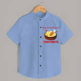 Born To Eat Biryani Shirt - SKY BLUE - 0 - 6 Months Old (Chest 23")
