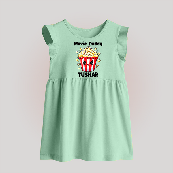 Movie Buddy Popcorn Baby Frock - MINT GREEN - 0 - 3 Months Old (Chest 17")