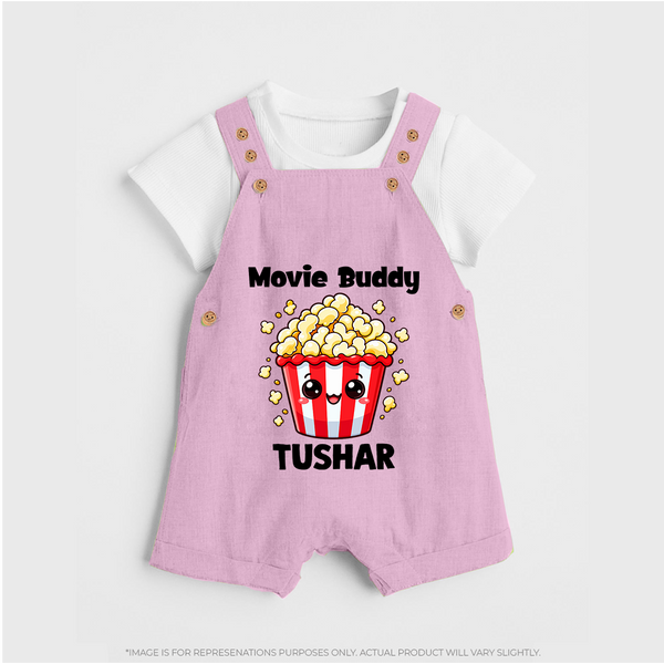 Movie Buddy Popcorn Dungaree - BABY PINK - 0 - 5 Months Old (Chest 18")