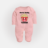 Movie Buddy Popcorn Full body suit - BABY PINK - New Born (Chest 7.5")