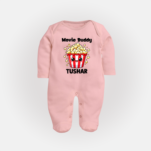 Movie Buddy Popcorn Full body suit - BABY PINK - New Born (Chest 7.5")