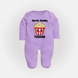 Movie Buddy Popcorn Full body suit - LILAC - New Born (Chest 7.5")