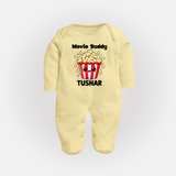 Movie Buddy Popcorn Full body suit - PASTEL YELLOW - New Born (Chest 7.5")