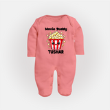 Movie Buddy Popcorn Full body suit - PEACH - New Born (Chest 7.5")