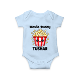Movie Buddy Popcorn Romper - BABY BLUE - New Born (Chest 14")