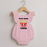 Movie Buddy Popcorn Romper Frock - BABY PINK - 0 - 3 Months Old (Chest 19")