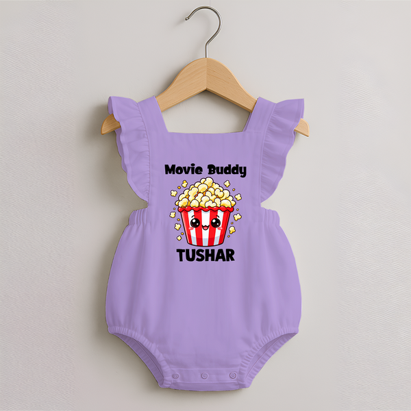 Movie Buddy Popcorn Romper Frock - LILAC - 0 - 3 Months Old (Chest 19")