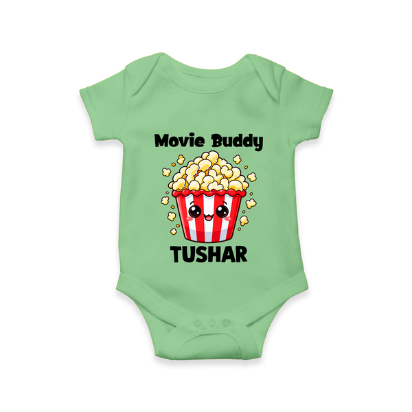 Movie Buddy Popcorn Romper - GREEN - New Born (Chest 14")