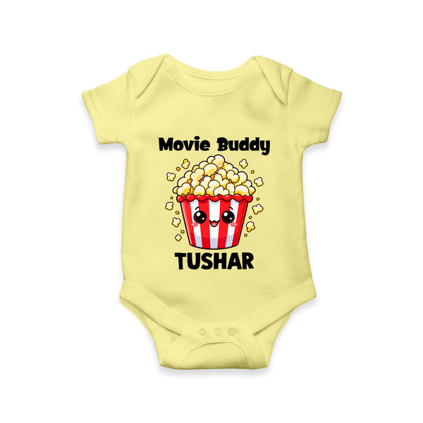 Movie Buddy Popcorn Romper - PASTEL YELLOW - New Born (Chest 14")