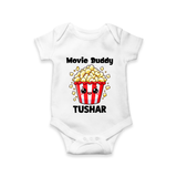 Movie Buddy Popcorn Romper - WHITE - New Born (Chest 14")