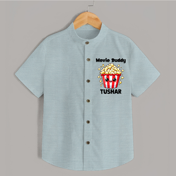 Movie Buddy Popcorn Shirt - ARCTIC BLUE - 0 - 6 Months Old (Chest 23")