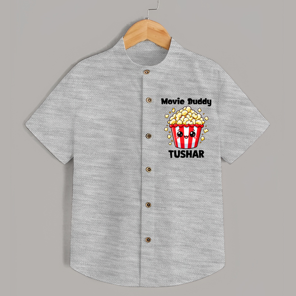 Movie Buddy Popcorn Shirt - GREY - 0 - 6 Months Old (Chest 23")