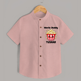 Movie Buddy Popcorn Shirt - PEACH - 0 - 6 Months Old (Chest 23")