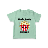 Movie Buddy Popcorn Tshirt - MINT GREEN - 0-5 Months Old (Chest 17")