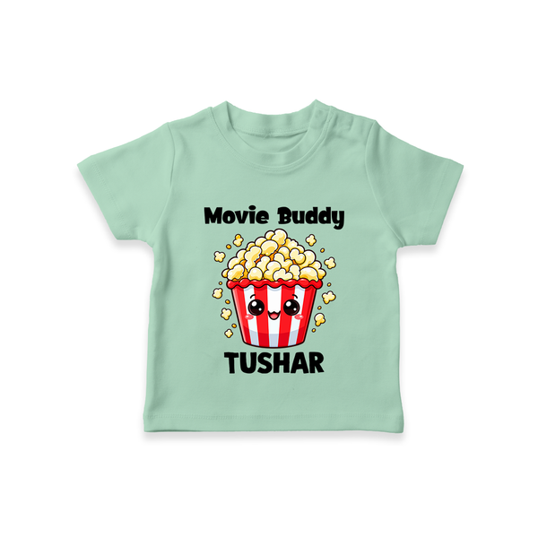 Movie Buddy Popcorn Tshirt - MINT GREEN - 0-5 Months Old (Chest 17")