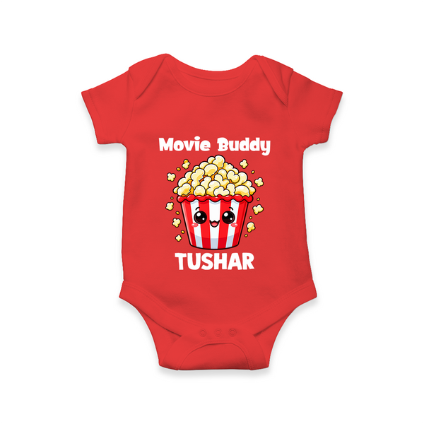 Movie Buddy Popcorn Romper - RED - New Born (Chest 14")