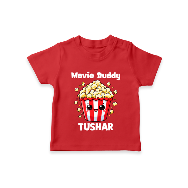 Movie Buddy Popcorn Tshirt - RED - 0-5 Months Old (Chest 17")