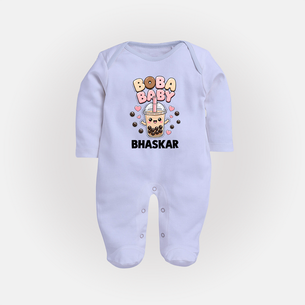 Boba Baby Drink Lover Full body suit - BABY BLUE - New Born (Chest 7.5")