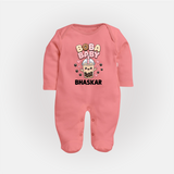 Boba Baby Drink Lover Full body suit - PEACH - New Born (Chest 7.5")