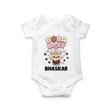 Boba Baby Drink Lover Romper - WHITE - New Born (Chest 14")