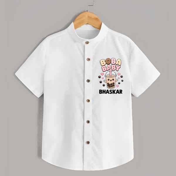 Boba Baby Drink Lover Shirt - WHITE - 0 - 6 Months Old (Chest 23")
