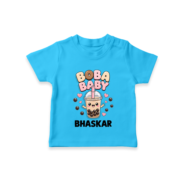 Boba Baby Drink Lover Tshirt - SKY BLUE - 0-5 Months Old (Chest 17")