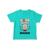 Boba Baby Drink Lover Tshirt - TEAL - 0-5 Months Old (Chest 17")