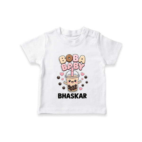 Boba Baby Drink Lover Tshirt - WHITE - 0-5 Months Old (Chest 17")
