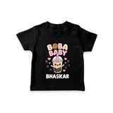 Boba Baby Drink Lover Tshirt - BLACK - 0-5 Months Old (Chest 17")