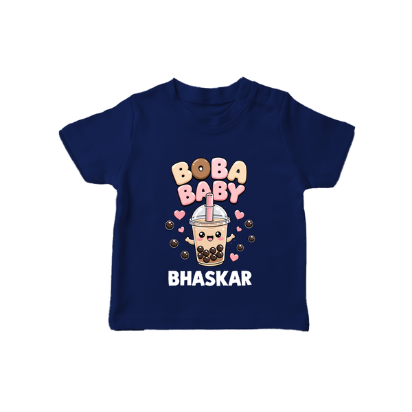 Boba Baby Drink Lover Tshirt - NAVY BLUE - 0-5 Months Old (Chest 17")