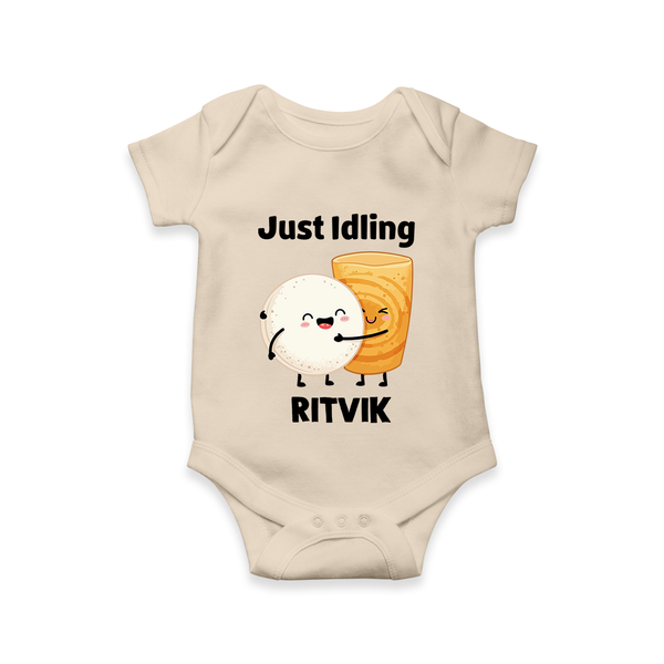 Just Idling South Indian Food Romper - IVORY - New Born (Chest 14")