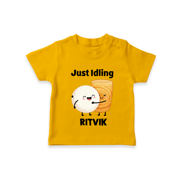Just Idling South Indian Food Tshirt - CHROME YELLOW - 0-5 Months Old (Chest 17")