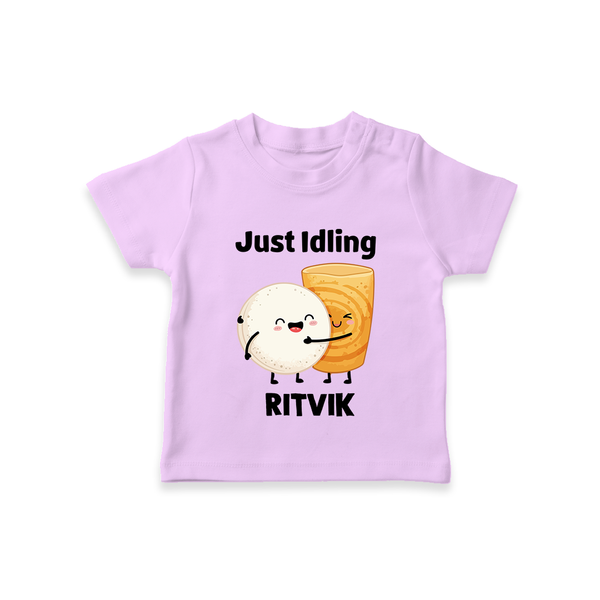 Just Idling South Indian Food Tshirt - LILAC - 0-5 Months Old (Chest 17")