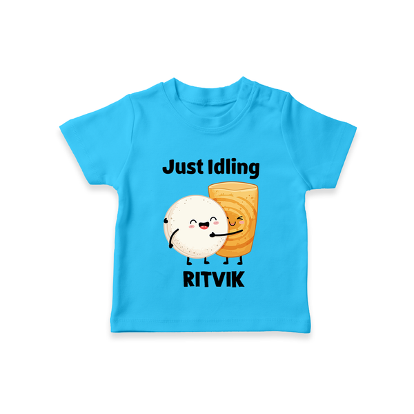 Just Idling South Indian Food Tshirt - SKY BLUE - 0-5 Months Old (Chest 17")