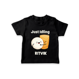 Just Idling South Indian Food Tshirt - BLACK - 0-5 Months Old (Chest 17")