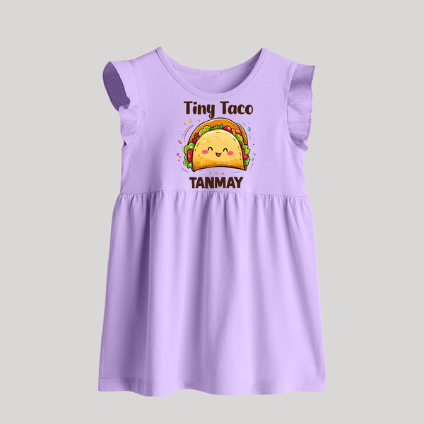 Tiny Taco Foodie Baby Frock - LILAC - 0 - 3 Months Old (Chest 17")