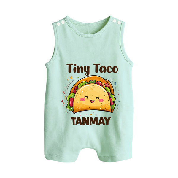 Tiny Taco Foodie Button Romper - MINT GREEN - New Born (Chest 18")
