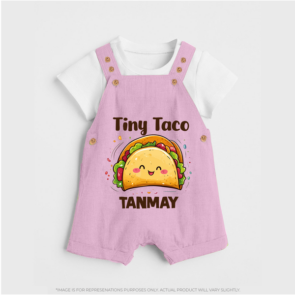 Tiny Taco Foodie Dungaree - BABY PINK - 0 - 5 Months Old (Chest 18")