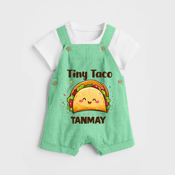 Tiny Taco Foodie Dungaree - GREEN - 0 - 5 Months Old (Chest 18")