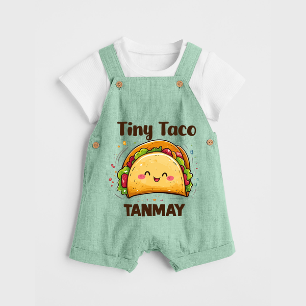 Tiny Taco Foodie Dungaree - MINT GREEN - 0 - 5 Months Old (Chest 18")