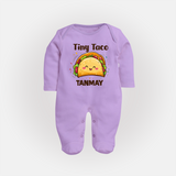 Tiny Taco Foodie Full body suit - LILAC - New Born (Chest 7.5")