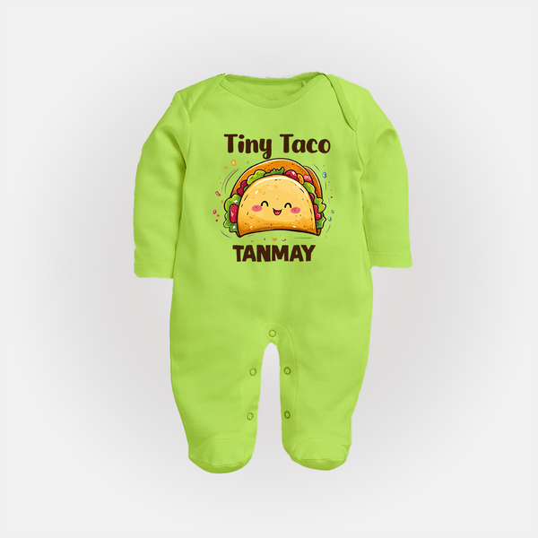 Tiny Taco Foodie Full body suit - LIME GREEN - New Born (Chest 7.5")