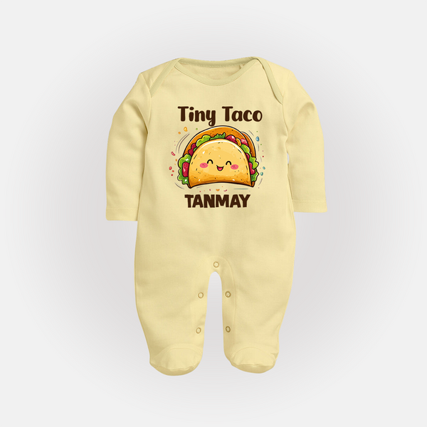 Tiny Taco Foodie Full body suit - PASTEL YELLOW - New Born (Chest 7.5")