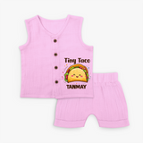 Tiny Taco Foodie Jabla Set - BABY PINK - 0 - 3 Months Old (Chest 9.8")