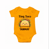 Tiny Taco Foodie Romper - CHROME YELLOW - New Born (Chest 14")