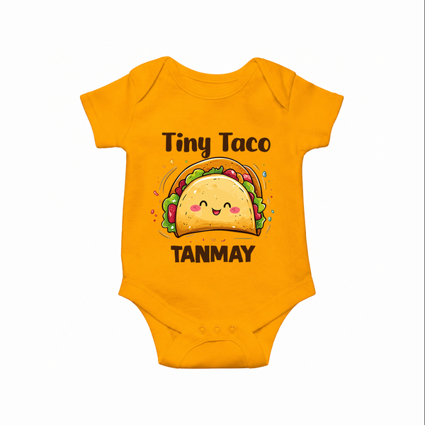 Tiny Taco Foodie Romper - CHROME YELLOW - New Born (Chest 14")
