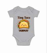 Tiny Taco Foodie Romper - GREY - New Born (Chest 14")