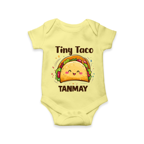 Tiny Taco Foodie Romper - PASTEL YELLOW - New Born (Chest 14")