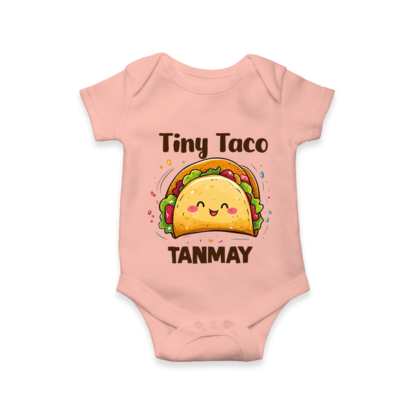 Tiny Taco Foodie Romper - PEACH - New Born (Chest 14")
