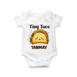 Tiny Taco Foodie Romper - WHITE - New Born (Chest 14")